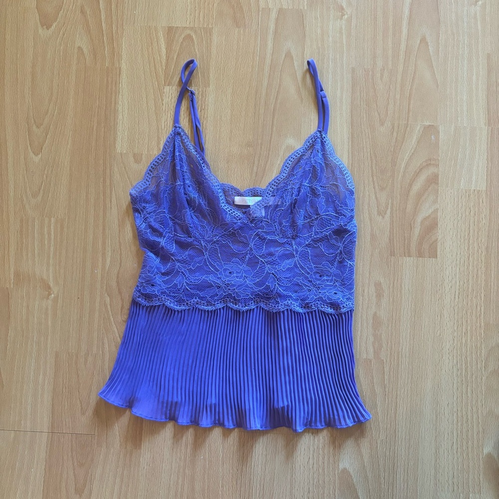 Victoria secret lace/ nylon purple tank.